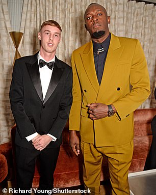 Palmer pictured with Usain Bolt