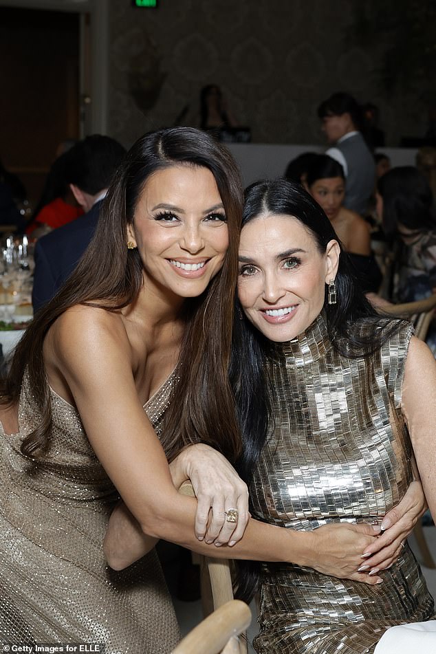 She was also seen with Demi Moore (pictured), Melanie Griffith, Danielle Deadwyler and Ariana Greenblatt as the ladies enjoyed the evening of celebration.