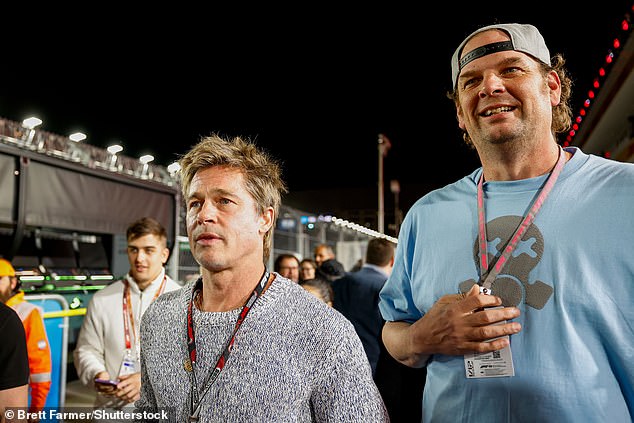 Many A-list stars attended last year's race, including Brad Pitt (right), who will star in the F1 racing film.