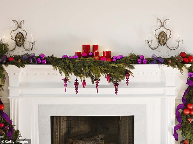 Tasteful decoration on the mantelpiece creates a cohesive, refined look. Throw away the tinsel