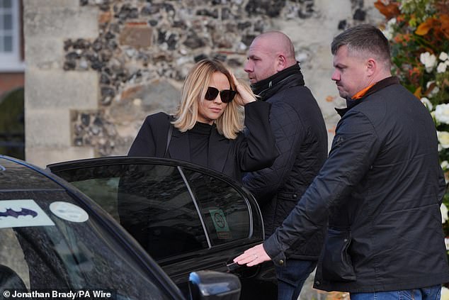 She and Kimberley arrived at the funeral to support Liam's ex Cheryl.