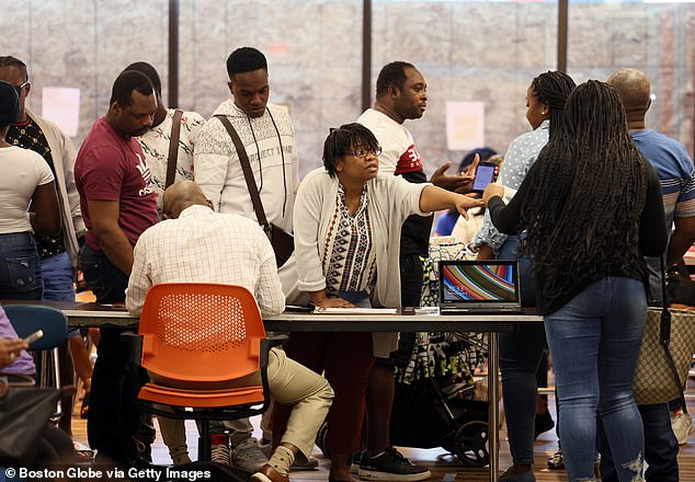 Boston has been a haven since 2014. Under the Trust Act, there is no requirement to cooperate with certain federal immigration laws (photo: Haitian migrants in Boston in May)