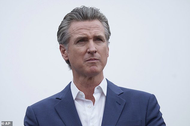 California Governor Gavin Newsom ranks second in a recent poll on who should be the next Democratic standard bearer