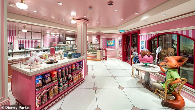 Jumbeaux's Sweets is an ice cream parlor inspired by Disney's 'Zootopia'