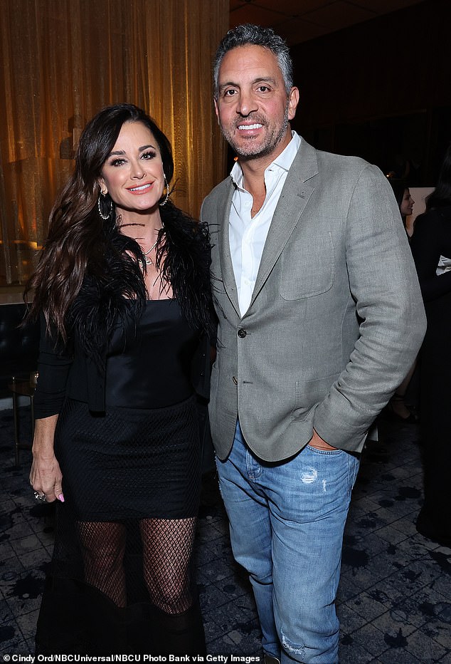 Richards, 55, split from her husband Mauricio Umansky last year and has since been at the center of a whirlwind of romance rumors with Morgan Wade - Richards and Umansky pictured.