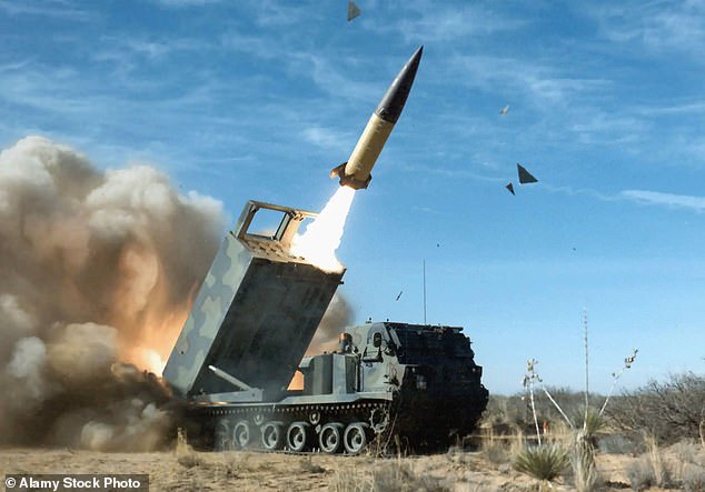 ATACMS - Army Tactical Missile - fired from an M270 Multiple Launch Rocket System