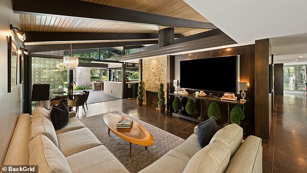 The home features a zen interior designed with a mid-century retreat as a vision in mind.