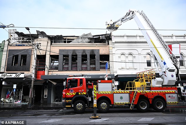 Dozens of firefighters were sent to the burning building which took hours to extinguish.