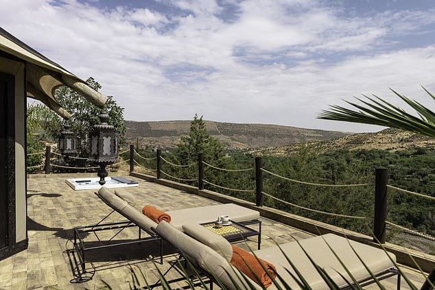 The tents have terraces for sunbathing 