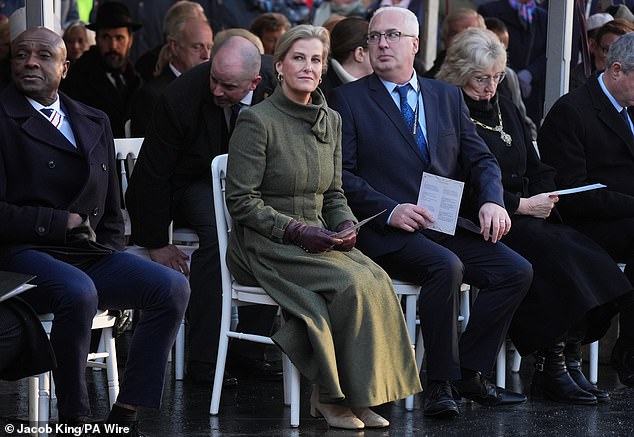 The Duchess of Edinburgh pictured during a memorial service at 1000 Trades Square, outside New Street Station