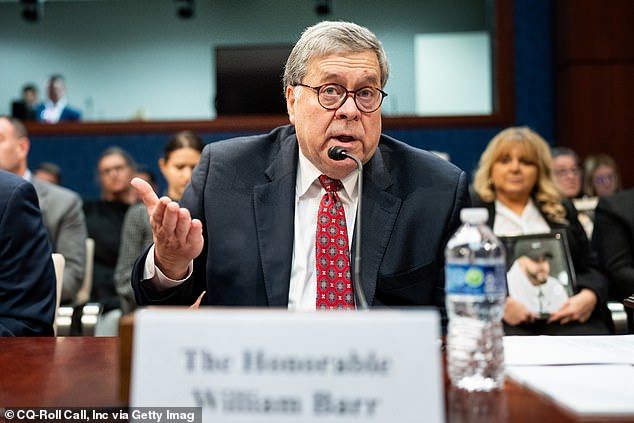 Trump could also bring back his first-term AG, Bill Barr, pictured as a witness on the fentanyl scourge