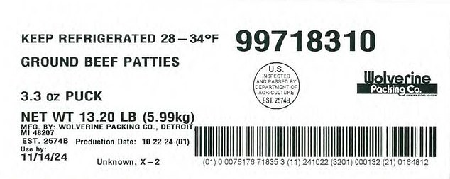 Fresh products have a best before date of 11/14/2024 and frozen products are labeled with a production date of 10/22/24.