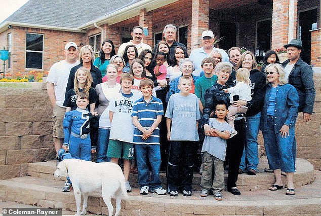 The Pitt family pictured with Angelina and the children she shares with the Troy actor at a get-together several years before their split in 2016