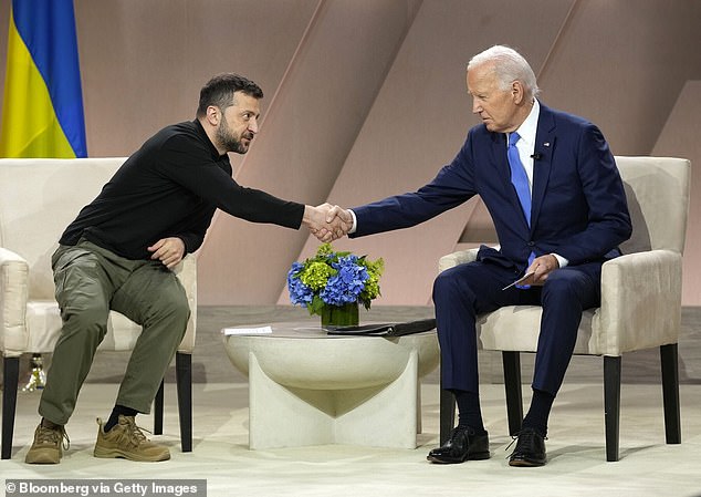 Biden and his team appear to be throwing caution to the wind and even stepping up U.S. involvement in the world's most fraught conflict — on the bloody battlefields of Ukraine. (Photo: Biden and President Zelensky at the NATO summit in Washington in July).