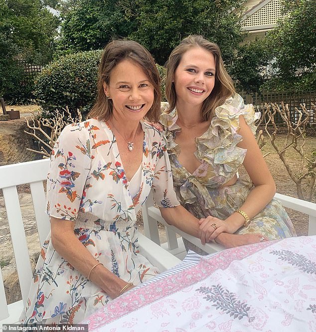 Lucia is the daughter of Nicole's younger sister Antonia Kidman (both pictured), 54, and the late businessman Angus Hawley. She also has four other siblings.