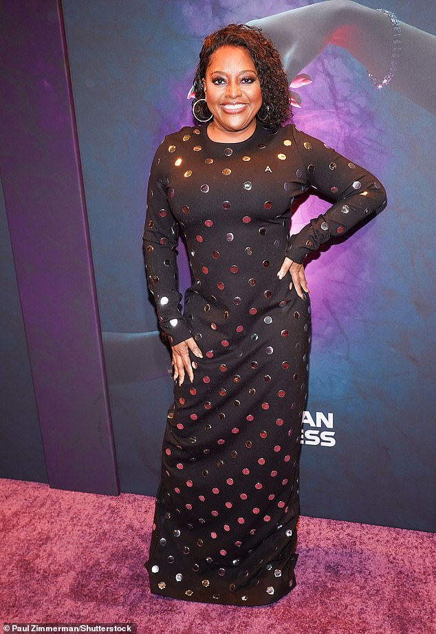 Former View co-host Sherri Shepherd, 57, sparkled in a black dress with mirror embellishments.