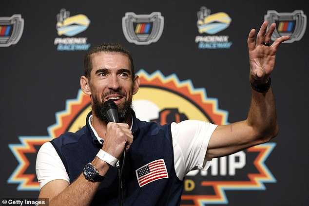 Possibly the most dominant swimmer of all time, Michael Phelps, was spotted on the track