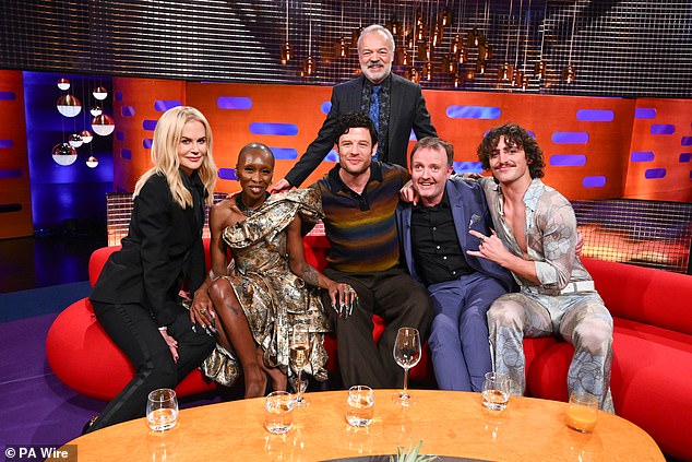 Cynthia appeared on the show with Nicole Kidman, James Norton, Chris McCausland, Benson Boone and host Graham Norton.