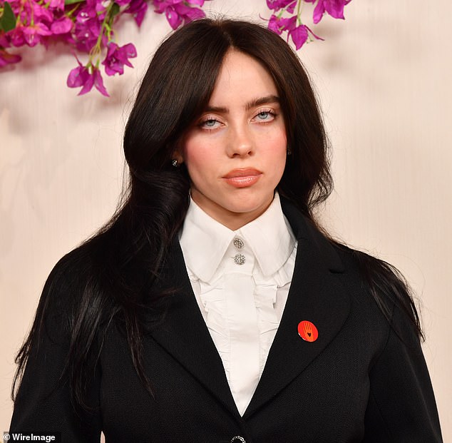 Unsurprisingly, Billie (Eilish) will claim the top spot as the most popular dog name of the year, reflecting the global influence of the 22-year-old singer-songwriter (pictured).