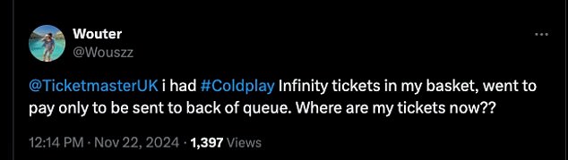 1732284633 786 Coldplay fans slam useless Ticketmaster and complain platform sent them