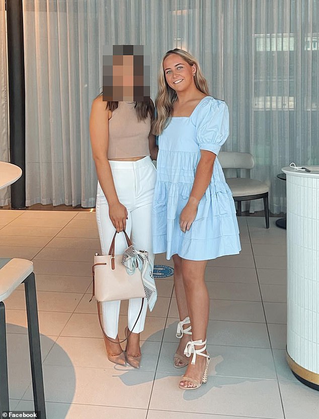 A photo of Papillo (right) taken in March 2022, while she was in the middle of a harassment campaign for which she would later plead guilty, shows her beaming in a baby blue sundress and lace-up wedges on her feet, and Importantly, there is no surveillance device in sight. The other woman shown is not involved in the harassment allegations.