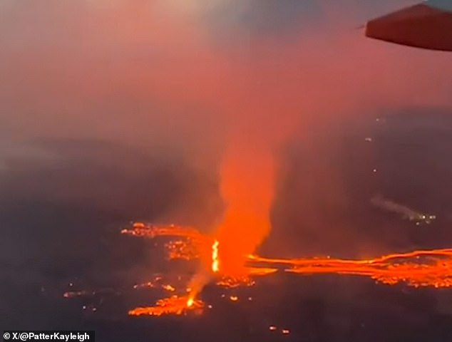 Kayleigh is still currently in Iceland, after flying out on Thursday for vacation; She described seeing the volcano erupt and said: 