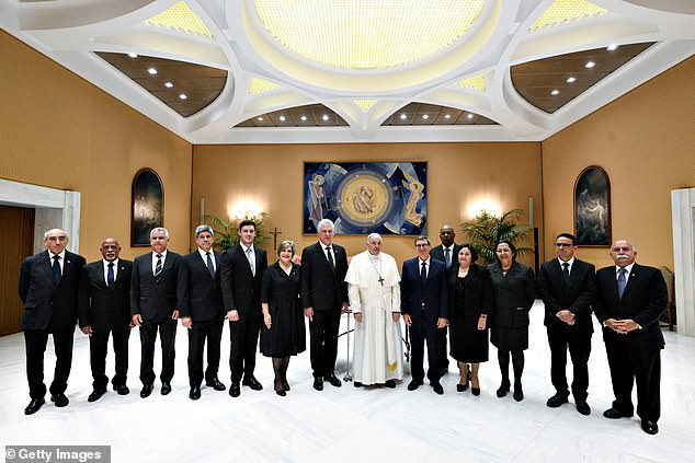 He is a close advisor to the authoritarian leader and is often seen at official events and trips with him, including last year to the Vatican, pictured above