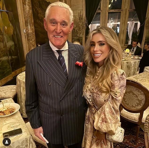 Influencer Melissa Rein-Lively posed with Republican strategist Roger Stone as she launched an outsider effort to win the role of White House press secretary