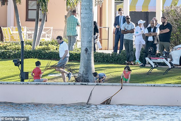 Newly elected Vice President JD Vance plays with his three children by the water