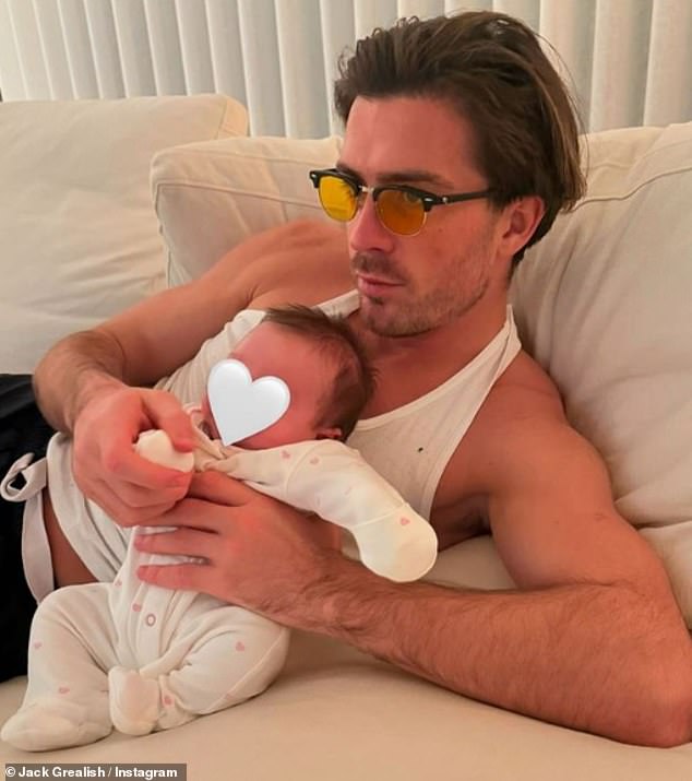 It comes just after Jack looked like a doting dad last week when he shared his first Instagram photo of his baby daughter, cradling her in bed.