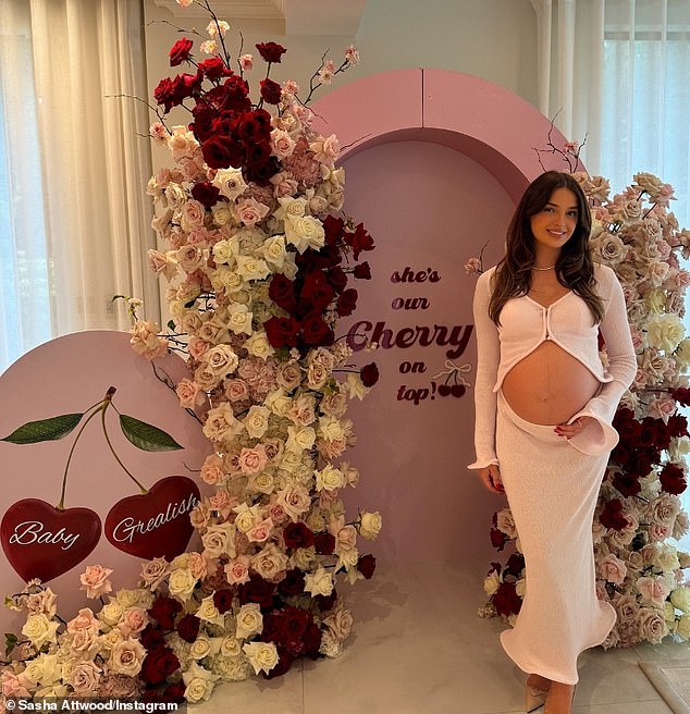 Before welcoming Mila, Sasha took to Instagram to share a glimpse of her lavish themed baby shower 