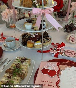 Guests enjoyed a variety of sandwiches and sweets while celebrating Sasha's baby shower.