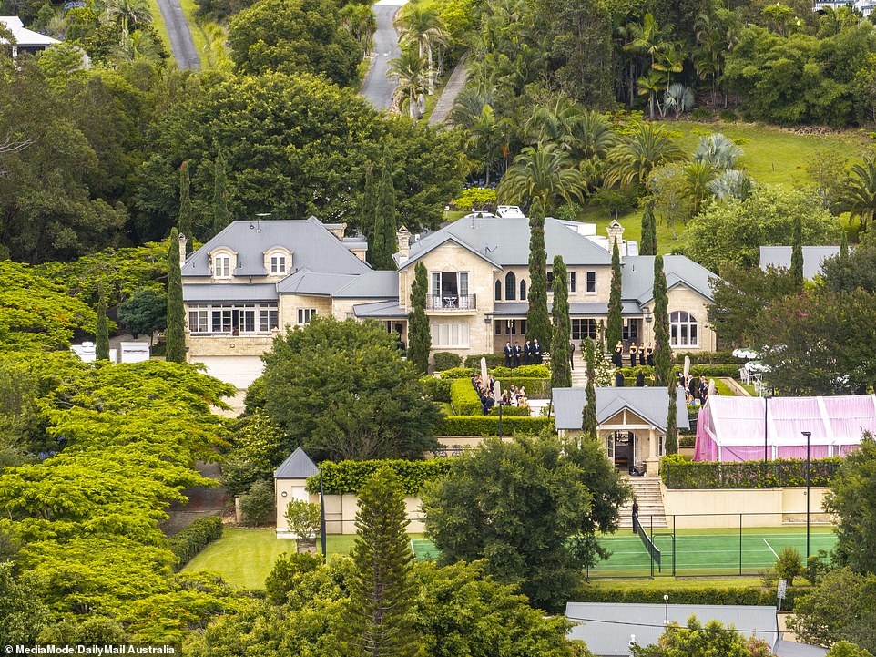 Tammy and Matt's wedding was held at Chateau Du Soleil in Byron Bay (pictured)