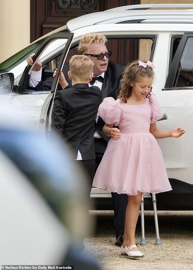 It is believed Mark had booked an early morning appointment with a hairdresser and while there he hurt his leg, causing him to miss most of the big day.