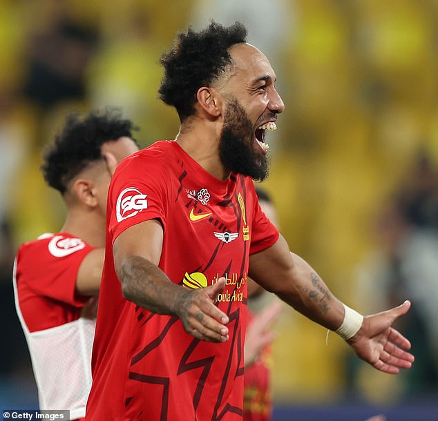 Former Arsenal striker Pierre-Emerick Aubameyang scored the winning goal for Al-Qadsiah