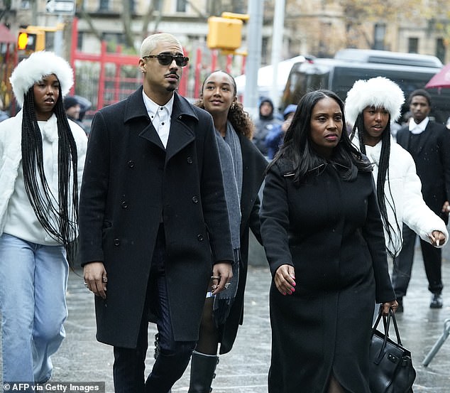 The Combs family arrived at the Southern District of New York Federal Court to attend a hearing for Diddy on November 22, including his adopted son (pictured) Quincy, 33, Chance, 18, and their twin daughters D 'Lila and Jessie, 17.