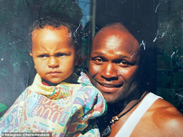 Harlem's father, Simon (right), died last year after a battle with dementia.