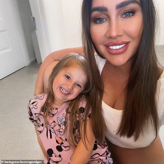 Lauren said: 'My plan with Reveal Me and Onlyfans is that I just want to make as much money as I can, close it and invest the money in a property for my daughter' (Lauren pictured with her daughter Larose, three).