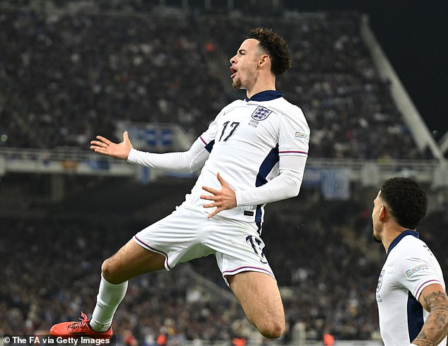 Jones scored on his senior England debut last week in the 3-0 Nations League win over Greece.