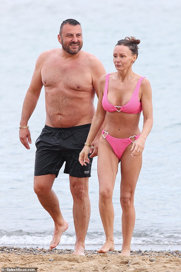 Chanelle showed off her slimmed-down physique in a hot pink bikini after losing a stunning ninth.