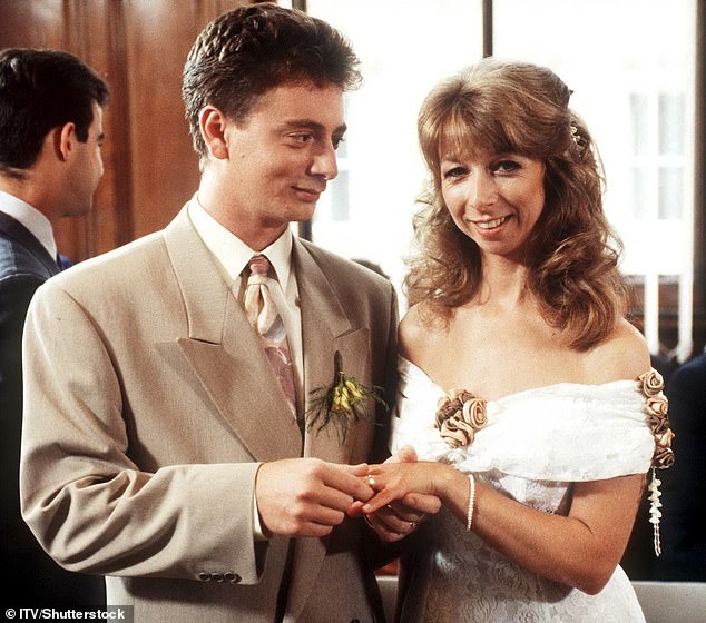 Gail marries Martin Platt, played by Sean Wilson, in 1991. She holds the record as the most married female soap opera character.