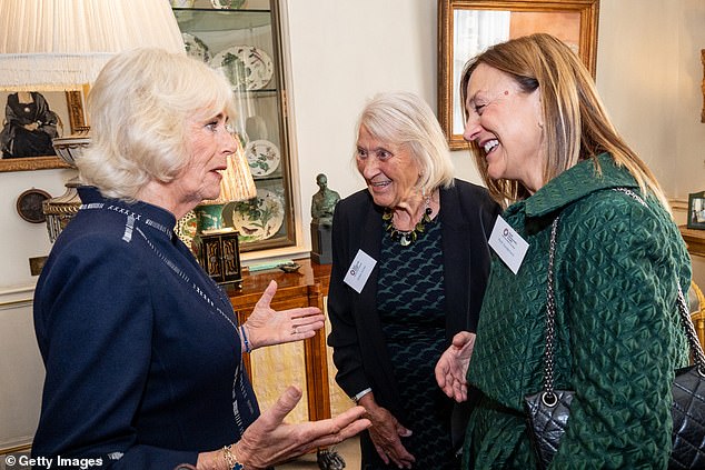 The Mail's business editor Ruth Sunderland meets the Queen, who congratulated Ruth for raising awareness about osteoporosis.