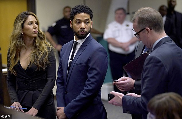 Jussie Smollett, who was seen in court in March 2019, had his conviction for lying to police about the stunt overturned this week in a sensational Illinois Supreme Court ruling