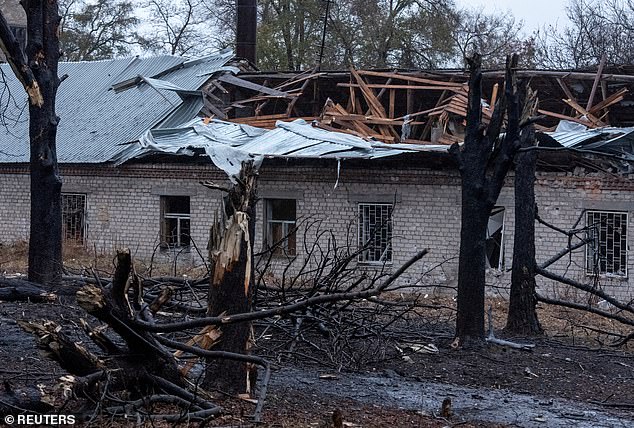 A view shows the site of a Russian missile attack, amid Russia's attack on Ukraine, in Dnipro.