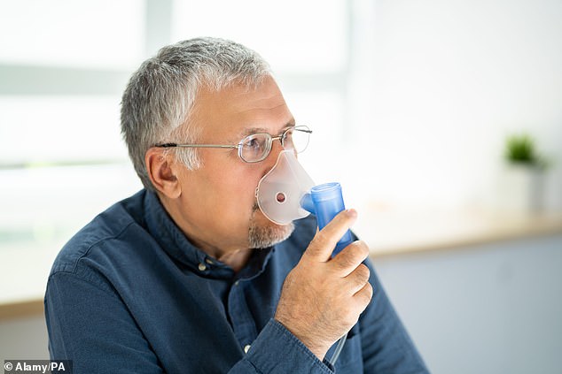 Around 1.2 million adults in Britain suffer from COPD and cases are expected to rise by 40 per cent in six years (file photo)