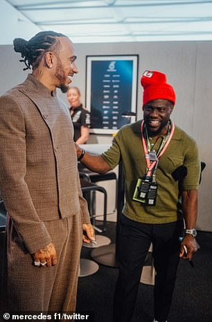 Lewis Hamilton and Kevin Hart