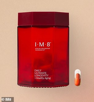 The 'Daily Ultimate Longevity' capsule, which costs £61, is also designed to 'support healthy ageing'