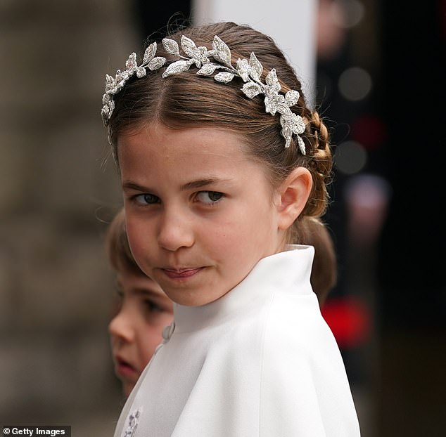 Snapshots of Charlotte at the Coronation show her looking into the distance with her big green eyes. As he took it all in, many saw glimpses of Diana in his