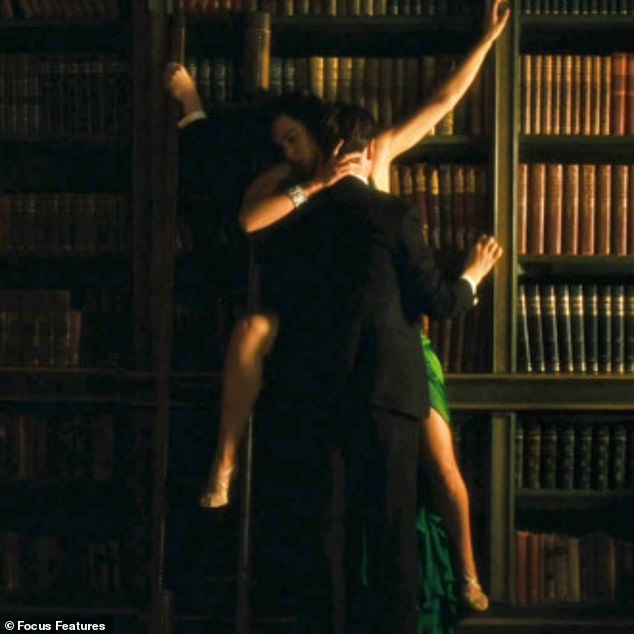 The actress, 39, starred in the 2007 film alongside James McAvoy, where they had a steamy moment against a bookshelf.