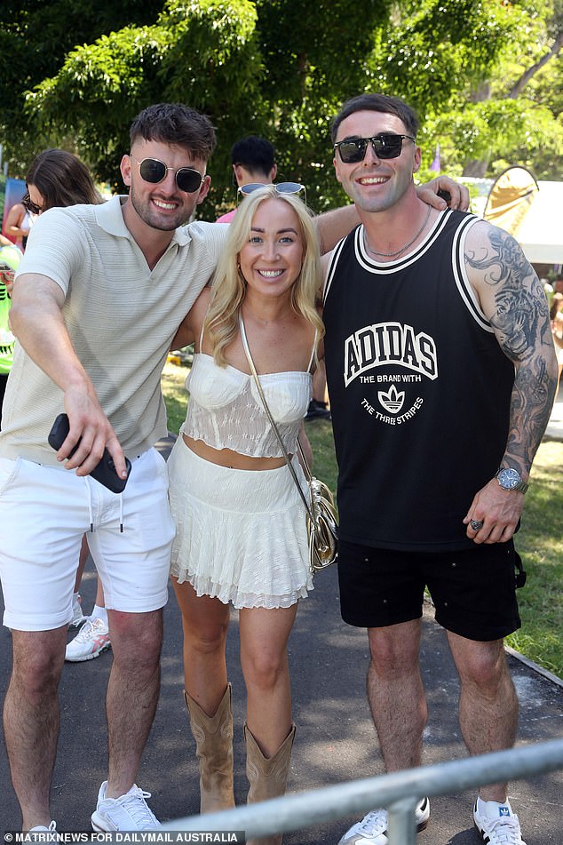 All smiles for this group of music fans on the harbour, as they joined thousands of like-minded dancers.